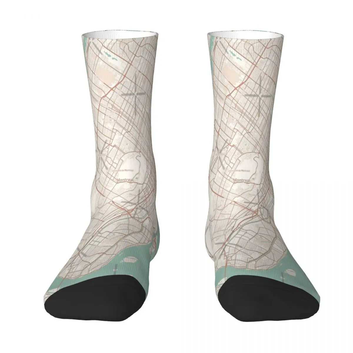 

Montreal, Canada Map (Theme 2) Socks Fashion Trends Unisex Stockings 3D Printing Gifts Breathable Socks