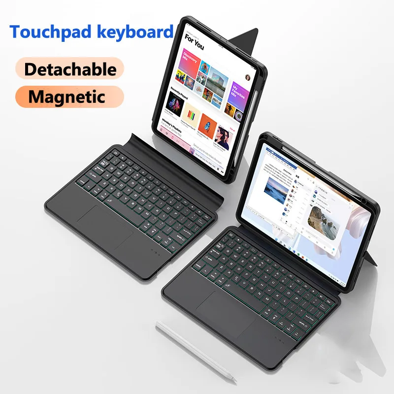 

Keyboard for Redmi Pad Pro 12.1 2024 SE 11inch 2023 for Xiaomi Pad 6 11 5 Pro 11inch Tablet Case Backlit Trackpad Split Cover