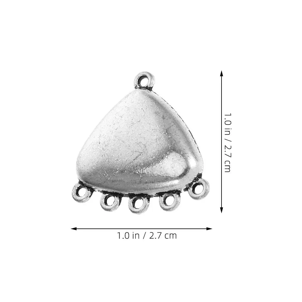 12Pcs Vintage Hollow Alloy Connector Charms Triangular Design for DIY Jewelry Making Necklace Bracelet Charm Clasp