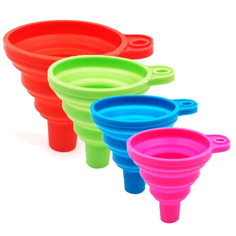 Foldable Funnel Large Diameter Funnel Grain Storage Bag Repacking Available Car Engine Silicone Funnel Refueling  Pouring Water