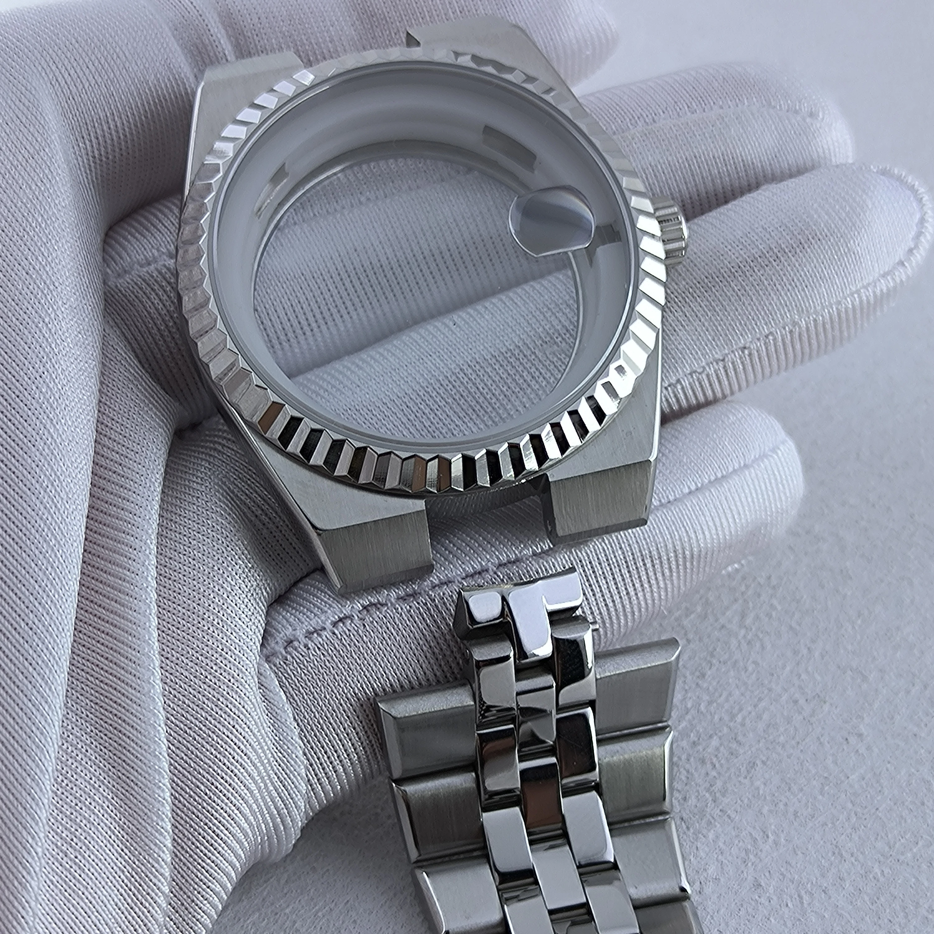 Корпус часов NH35 39,5 мм, сапфировое стекло, высококачественные автоматические механические часы, мужской корпус часов, подходит для механизма NH35