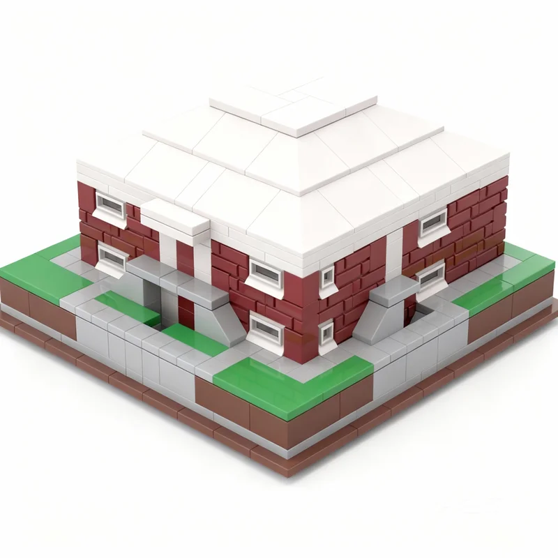 

NEW 372PCS MOC Architecture 4 Plex Model Custom Building Blocks DIY Assembly Display Home Decor Gift Collectible Display Gift