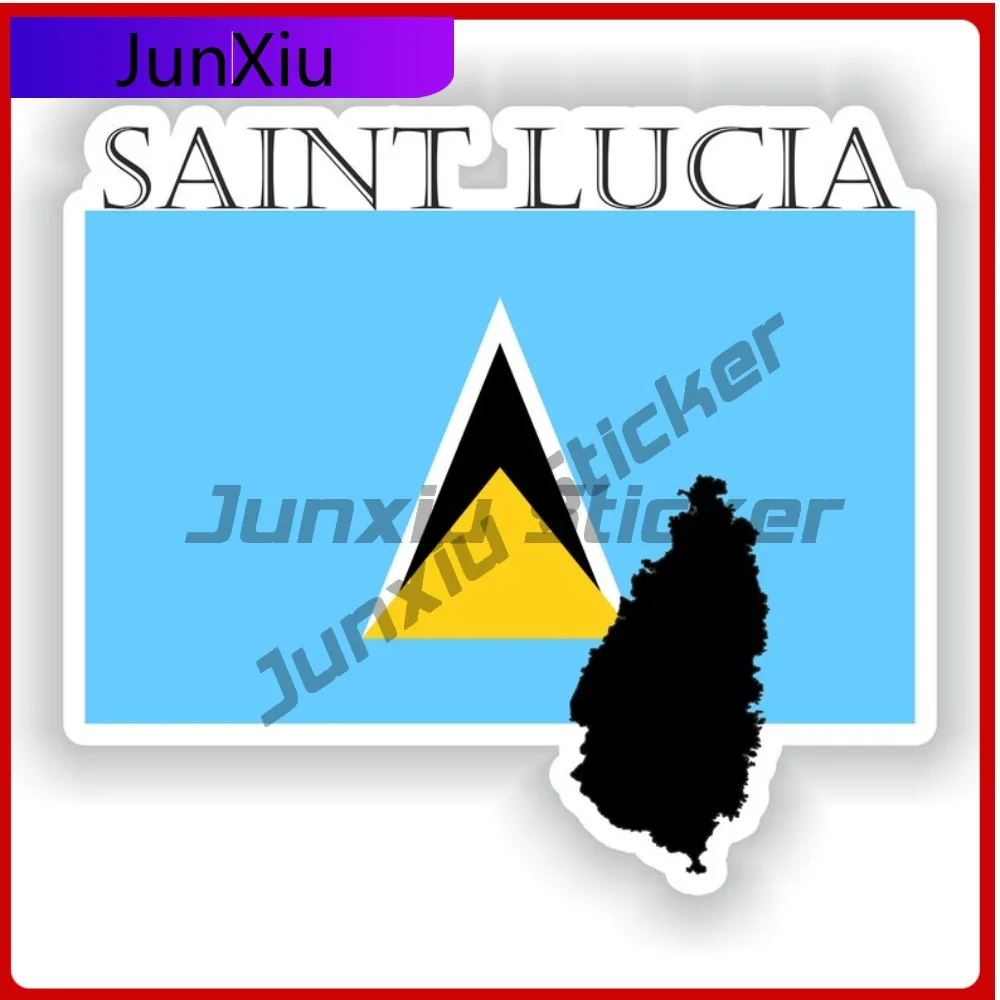 

Saint Lucia Cool Motorcycle Anti Scratch Decal Decoration Cool Shape Sticker Laptop Vinyl Fade Durable Badge Car Proof Anime