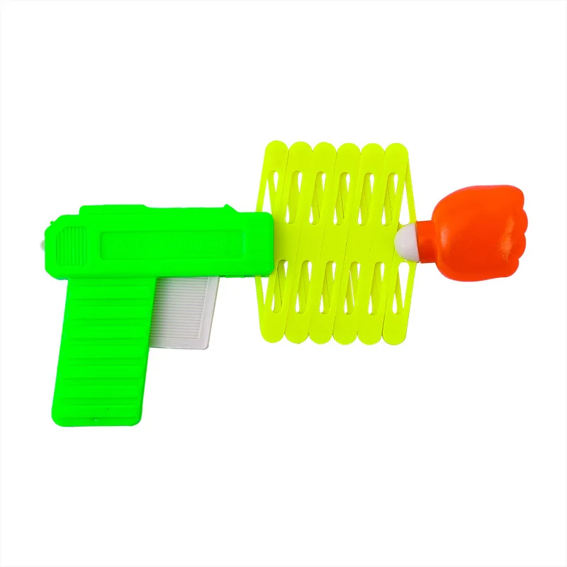 Children's April Fool's Day Prank Novelty Funny Toy Retractable Fist Shooting Skill Gun Decompression Retractable Classic Toy