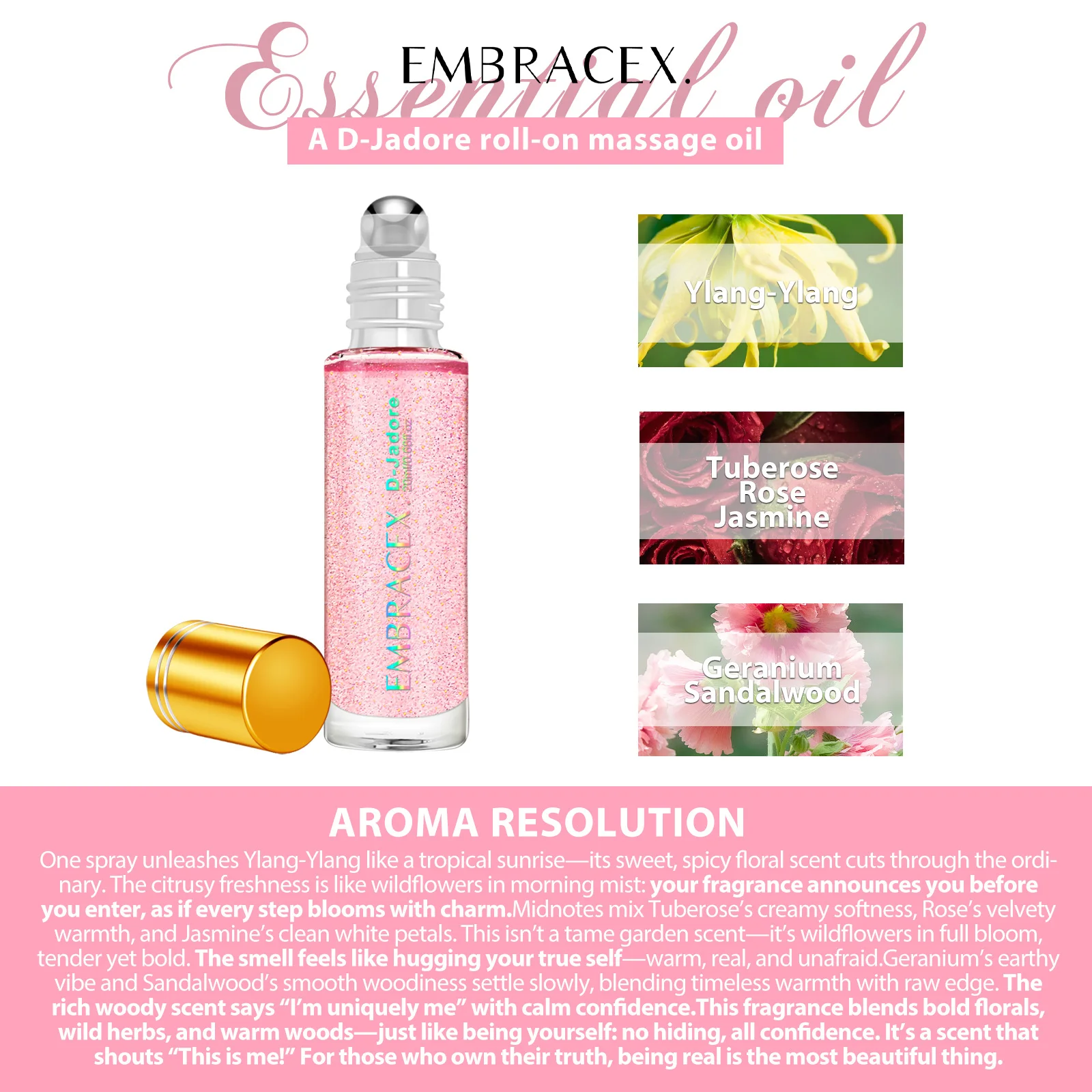 20ml D-Jadore Roller Duftöle Roll-On Aromaöl zur Steigerung des Selbstvertrauens und zur Entdeckung des Selbstverständnisses – Geschenke – Detail 6