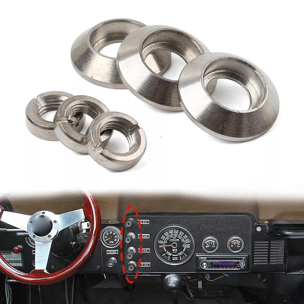 Direct OEM Replacement Dash Switch Bezel & Nut Set for Jeep Models from 1972 to 1986 Includes Complete Installation Kit