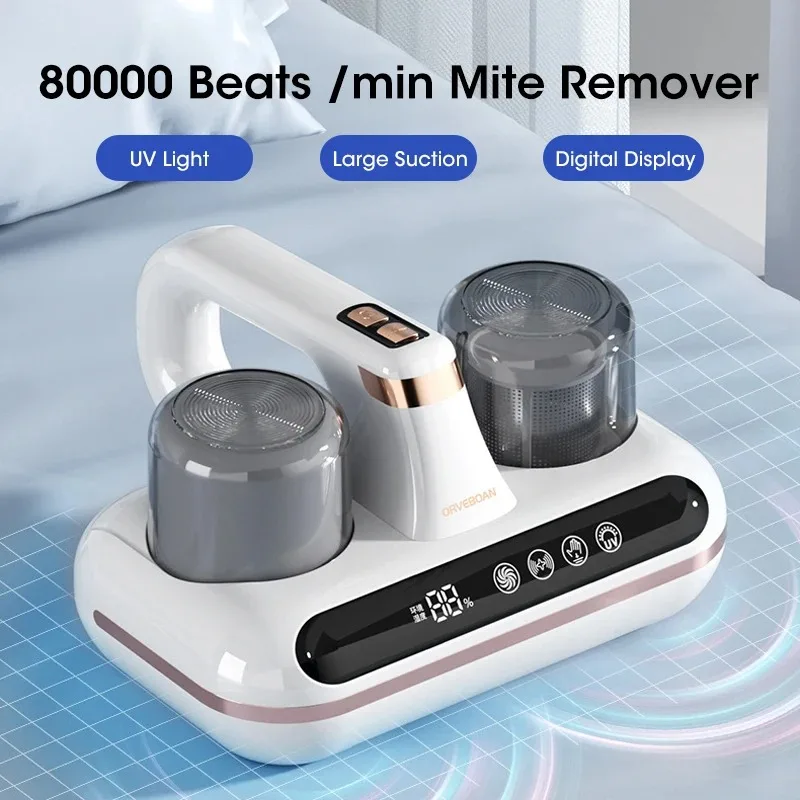 Intelligent UV Handheld Mite Killer Vacuum Cleaner Strong Beating Sterilizer for Bed Sofa Mattress Carpet Household