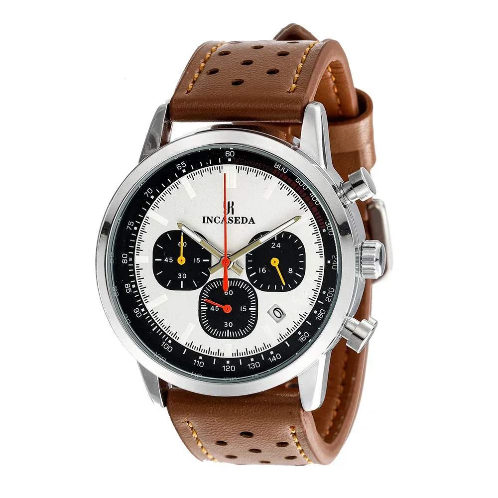 Men's Luxury Chronograph Quartz Watch, Multifunctional Design