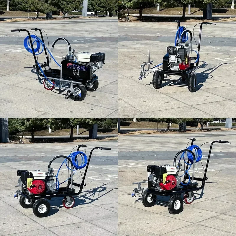for TOSH High Efficiency Cold Paint Spray Line Road Marking Machine with Pump and Engine 2 Year Warranty