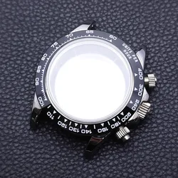 39.3mm VK63 Silvery/Gold Men's Watches Steel Case FIT VK63 Movement Case Watch Accessories Watch Parts Fits 20mm Strap Watch Box