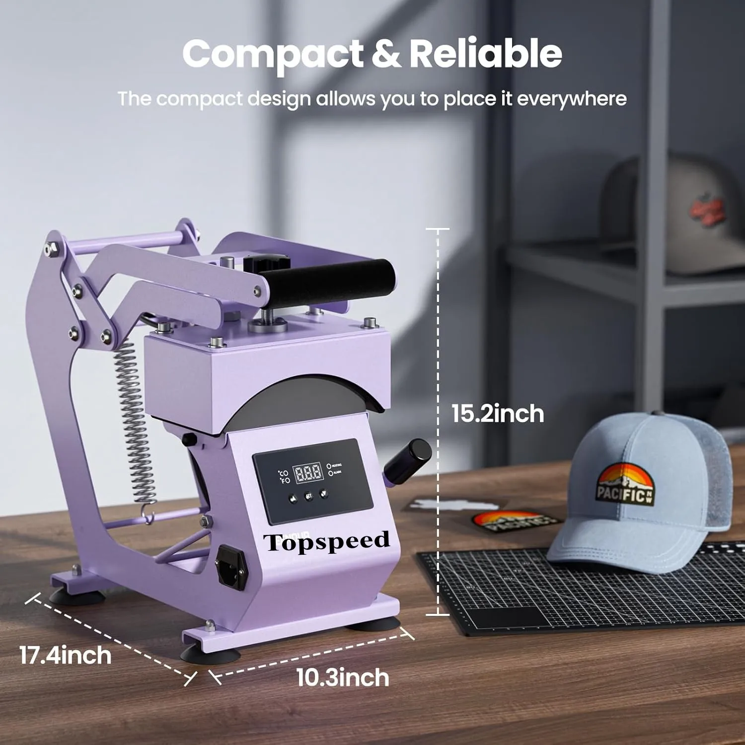 2026 New Digital Heat Press Machine for Hat Cap 110V or 220V multi plug type