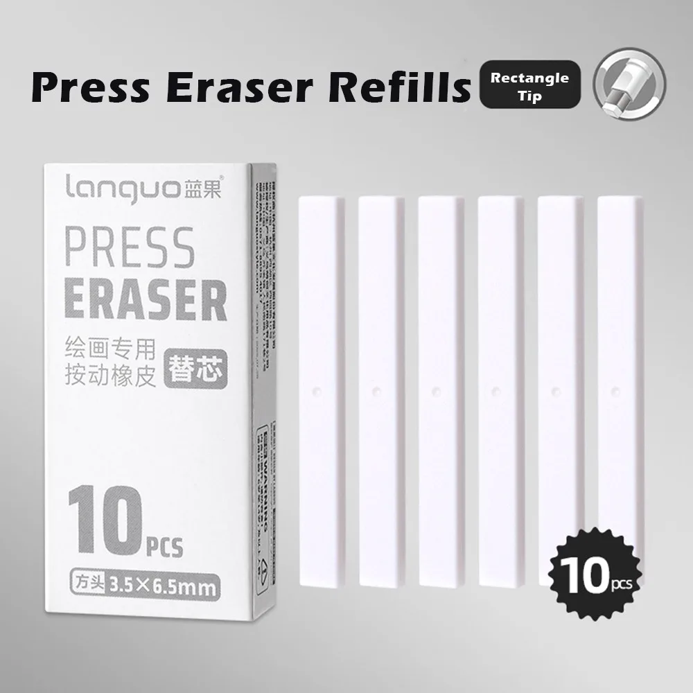 

Professional Refillable Press Eraser Set No Debris Press Mechanism Eraser Pen Correction Rubber Sketch Drawing
