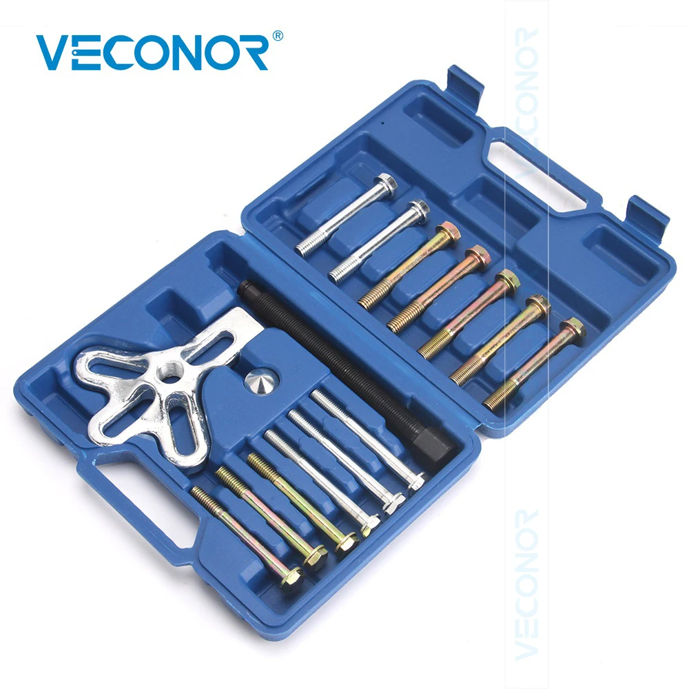 16pcs Harmonic Balancer Steering Wheel Puller Removal Automotive Tools Heavy Duty Crankshaft Gear Pullery Repair Kit