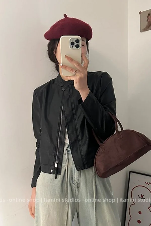 

Women'S Short Padded Jackets Wash Stand-Collar Thermal Coffee Lavender Relaxed Navy-Style Eye-Catching Charcoal Chaquetas Y2K