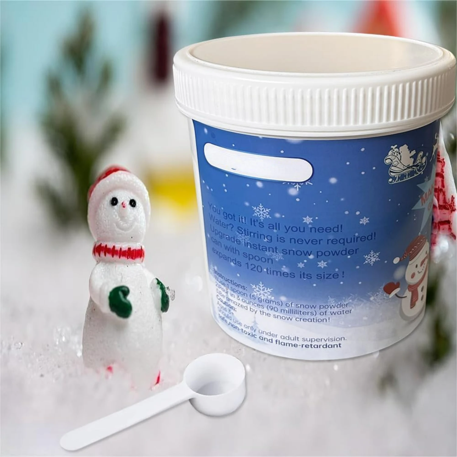 Incredible Artificial Snow Powder for Winter Decoration - Ideal for Holiday DIY Crafts, Village Displays, and Snow Play - Create