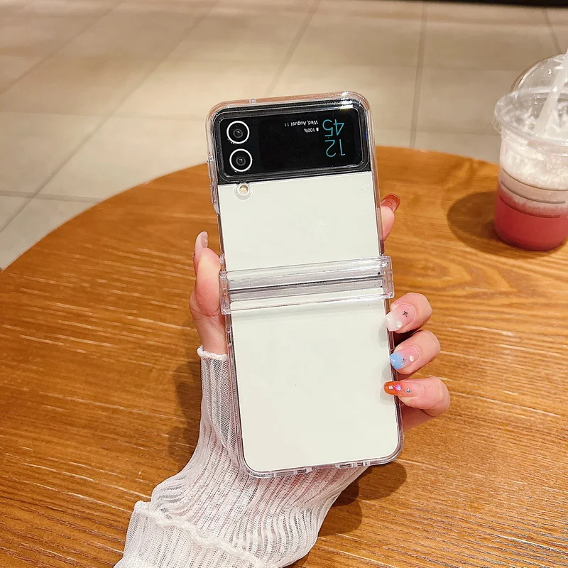 Klare Handyhülle für Samsung Galaxy Z Flip 8 7 FE 6 5 4 3 5G Stoßfeste, faltbare, transparente, harte Schutzhülle für Samsung Z Flip8 Flip6 – Detail 9