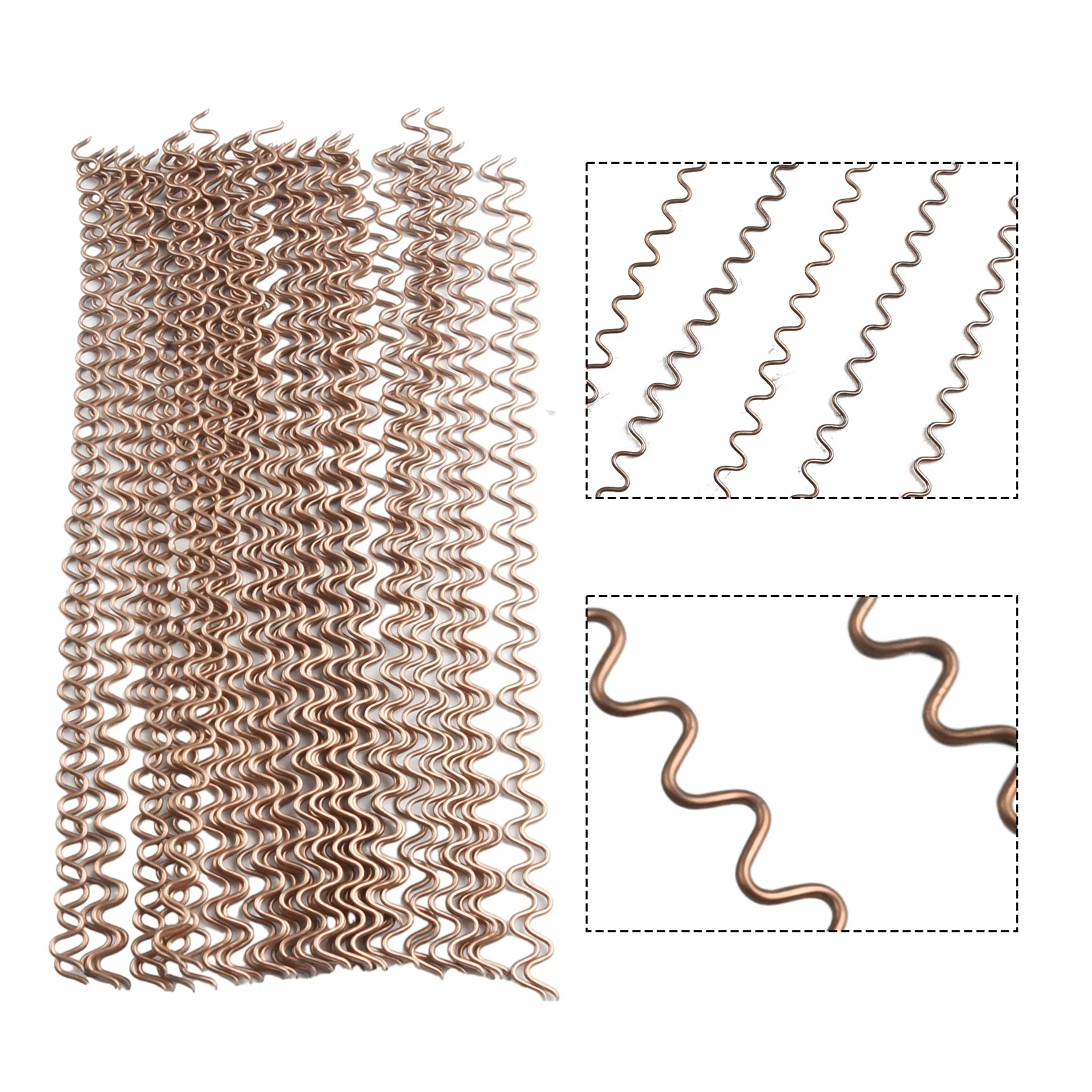 50/100Pcs Dent Pulling Wavy Wires Copper Coated Steel Spot Welding Electrodes Wave Wires Spotter Consumable Dent Repair Tool