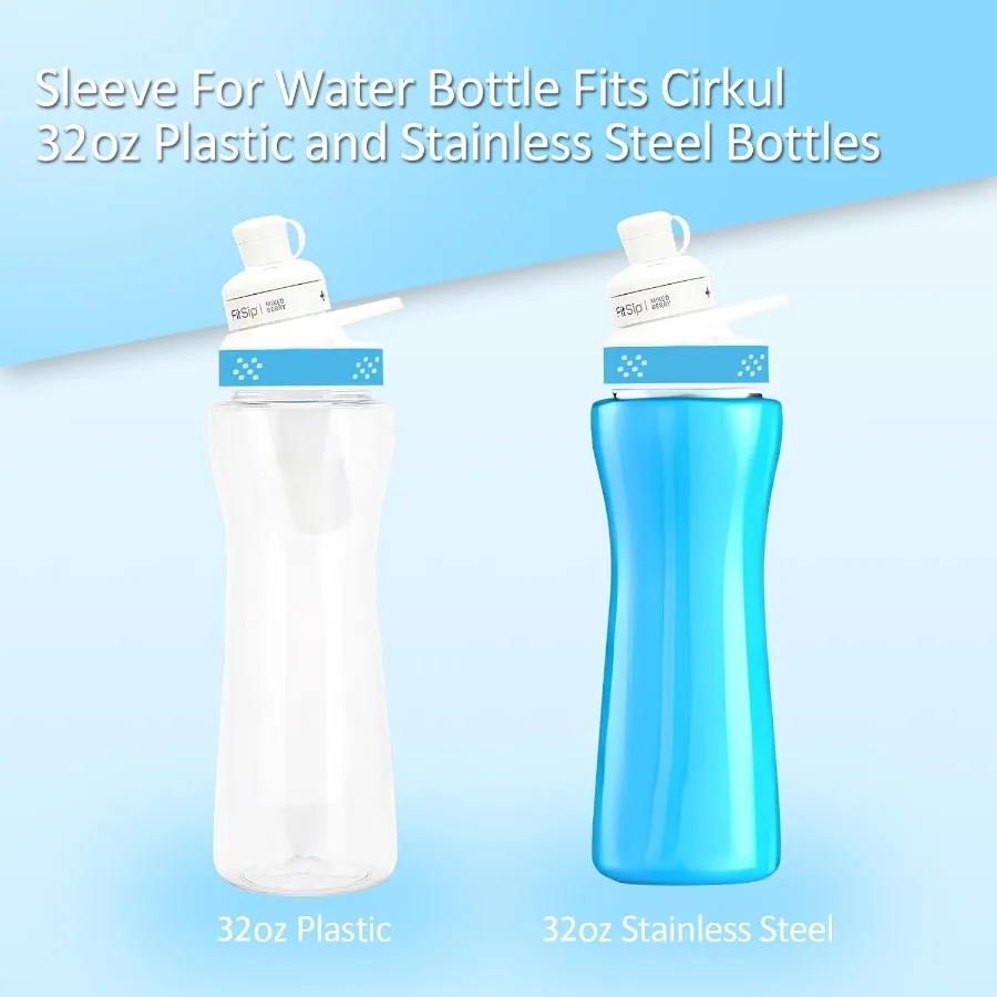2 stuks hoes voor 32oz cirkel waterfles neopreen hoes compatibel met plastic roestvrijstalen flessen beschermhoes om te Ke