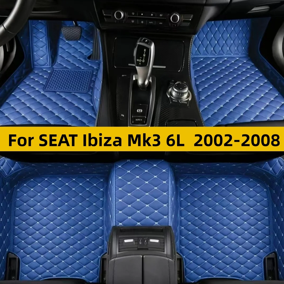 Car Floor Mats Fit For SEAT Ibiza Mk3 6L 2002 2003 2004 2005 2006 2007 2008 Auto Foot Matts Rugs Vehicle Leather Carpet Pads