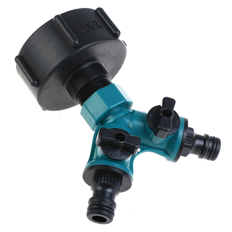 Adaptador de válvula de grifo de rosca gruesa, Conector de válvula rápida en forma de Y, adaptador de tanque IBC, 60mm