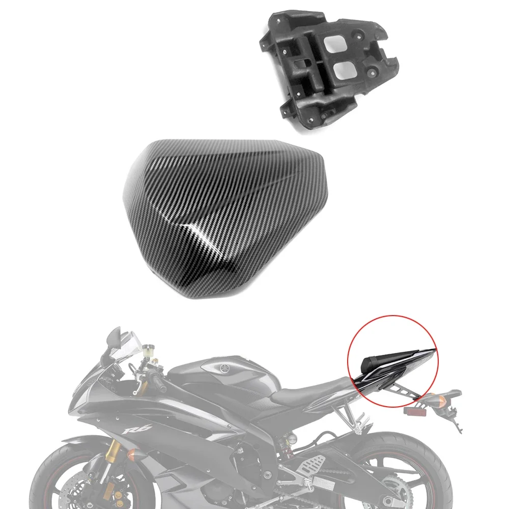 

For Yamaha YZFR6 YZF-R6 2006-2007 Hydro Dipped Carbon Fiber Finish Pillion Rear Seat Cover Cowl Solo Cowling Tail Fairing