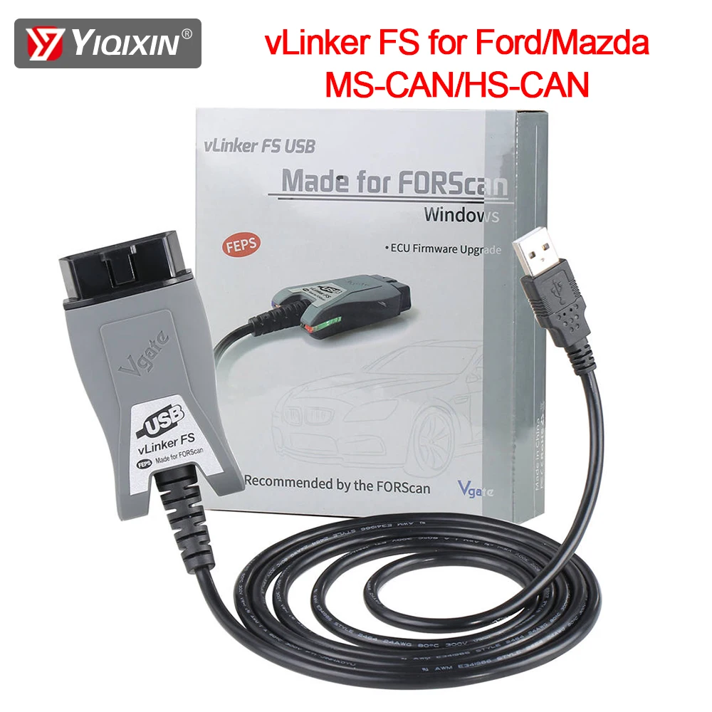 

Vgate vLinker FS ELM327 OBD2 Car Diagnostic Scanner Interface Tools For Ford Mazda Recognize HS/MS-CAN FORScan Read Clear Check