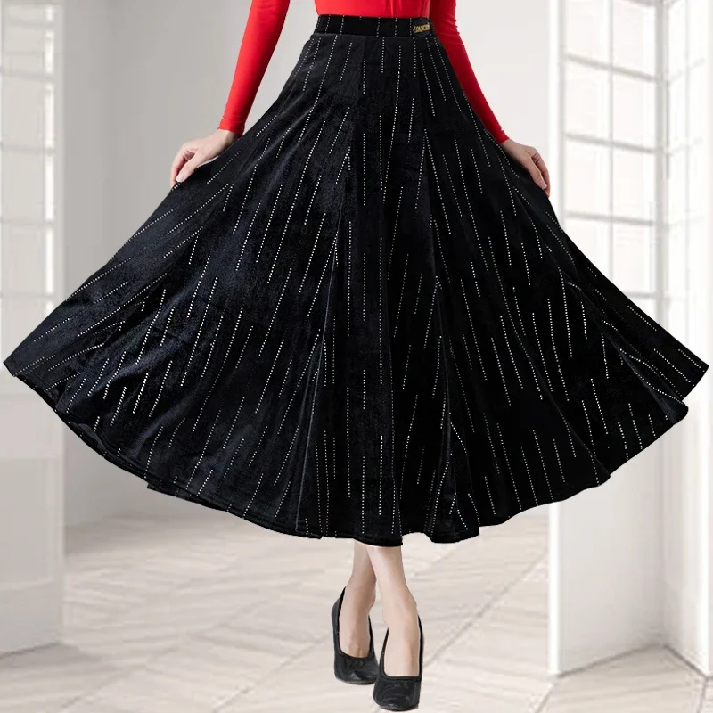 

Fashion Waltz Ballroom Dance Skirts Adults Rumba Samba Modern Dancing Skirt Women'S Latin Dance Costume Stage Wear