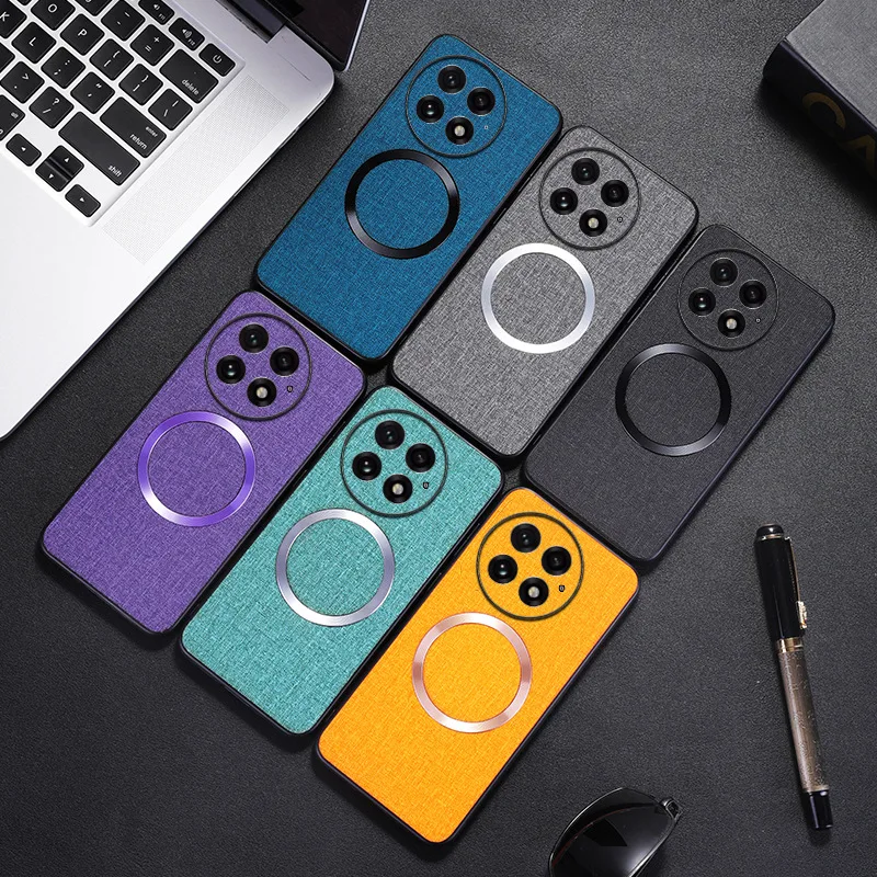 Full-wrap Magnetic Case for OnePlus 13 - New Fabric Texture Protective Cover