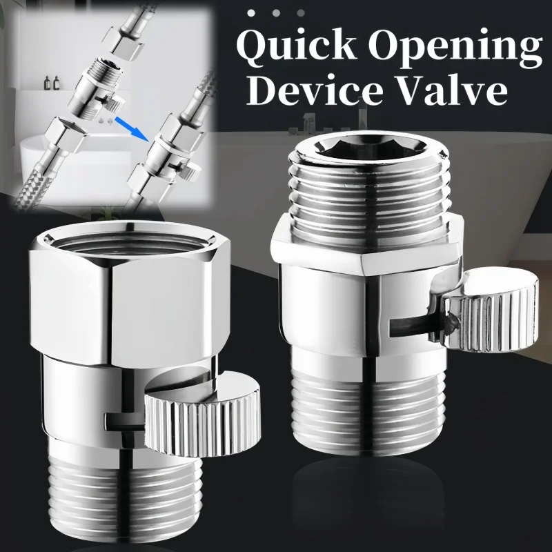 

Shower Flow Control Angle Valve Brass Handheld Direct Valve Water Volume Adjust Device Pressure Regulator Bathroom Accessories
