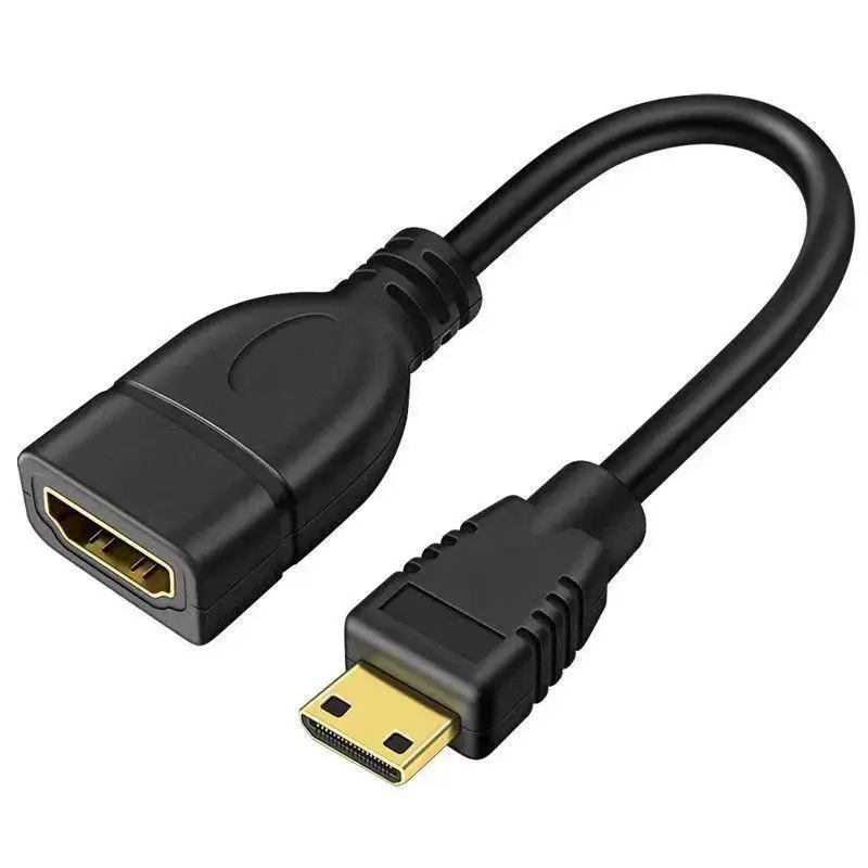 New HDMI-Compatible Male to Female Adapter Mini/Micro D-Type 90 Degree Right Angle Male to HDTV AF Extension Cable For HD Video