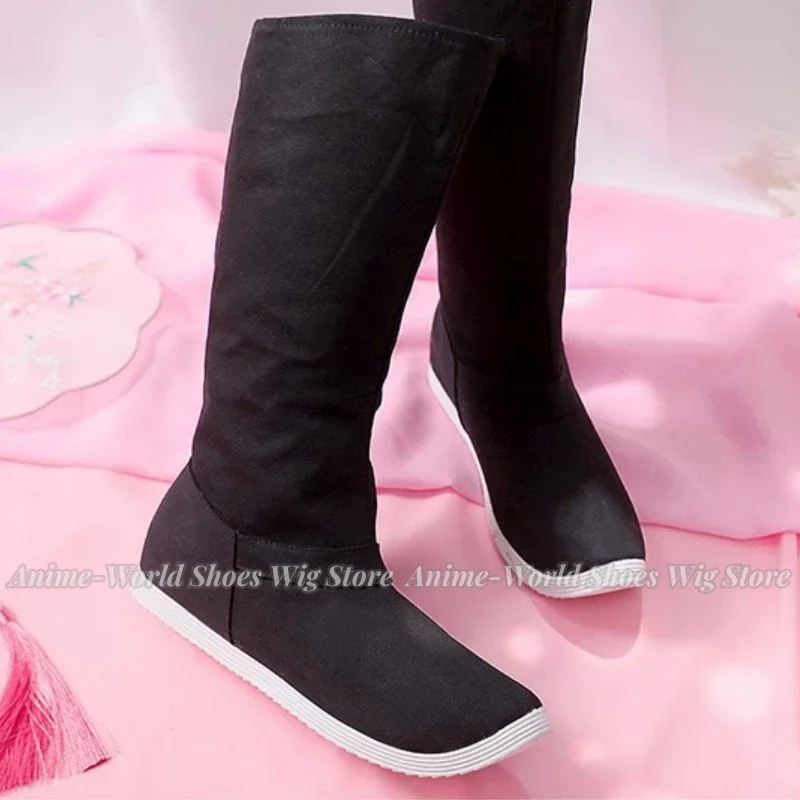 Anime Mo Dao To Shi Lan Wangji Wei Wuxian Cosplay Shoes Unisex Chinese Traditional Style Retro Cloth Ancient Costume Boots