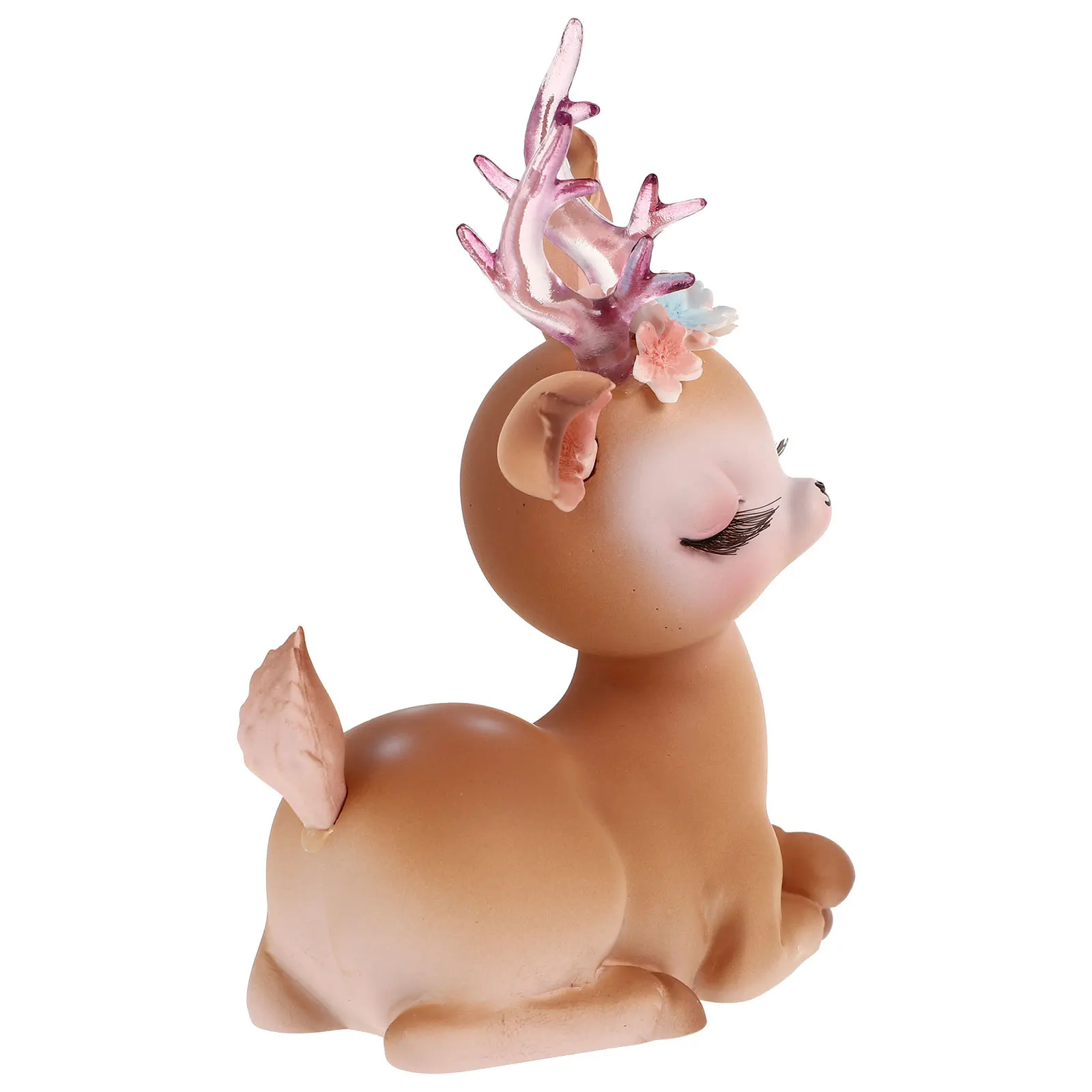 

Resin Deer Desktop Ornament Adorable Lifelike Resin Adornment Home Office Car Decor Home Decor Deer Shape Craft