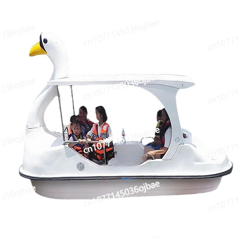 Electric Swan Boat Four Pedal Boat Fiberglass Pedal Boat Water Park Entertainment and Leisure Facilities