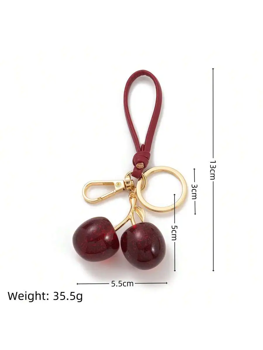 

Fashion Cherry Fruit Keychain For Handbag Backpack Luggage Accessory