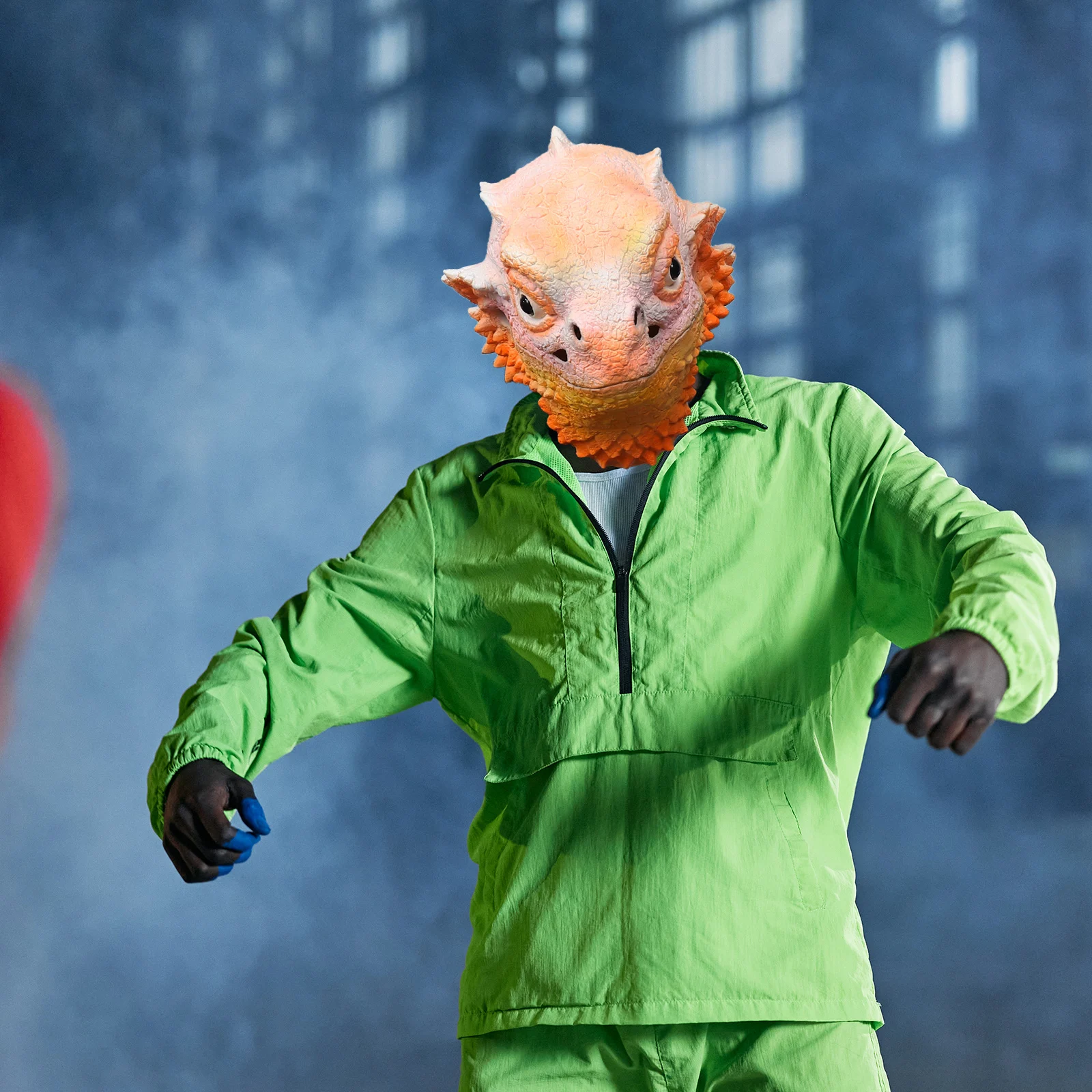 หน้ากากจิ้งจก 1 ชิ้น ทำจากยางลาเท็กซ์ สำหรับงานฮาโลวีน คอสเพลย์ งานแฟนซี ปาร์ตี้ แต่งกาย อุปกรณ์เสริมรูปทรงจิ้งจก