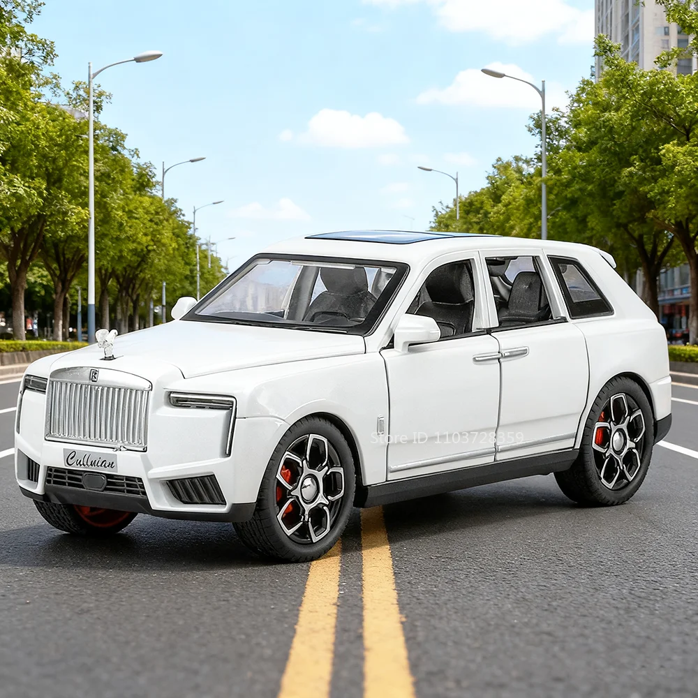

1:32 масштаб Rolls-royce Cullinan Phantom игрушечная модель автомобиля из сплава, литой под давлением звук, свет, откат, изысканный интерьер для детей, подарки