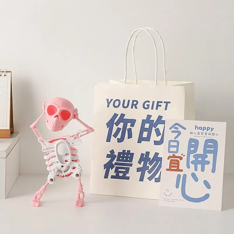 Dancing Skeletons Decor Swing Skeleton Figure Toy Cool And Fun Wind-Up Rocking Toy For Work Area Home School And Dormitory