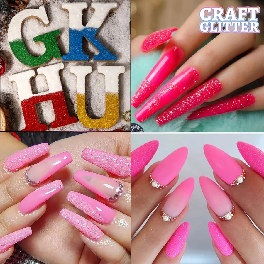 18 Packs Glitter, Resin Glitter Shake Jar,  Extra Fine Glitter for Resin Nail Art Crafts Tumbler Scrapbook Jewelry Making