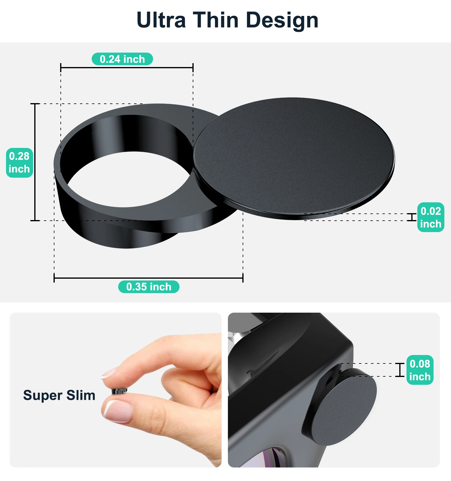 Verbesserte matte Brillenschutzabdeckung mit LED-Licht für Smart Glasses Gen1/2 Zubehör, Lichtdämpfungsblocker-Abdeckung – Detail 3