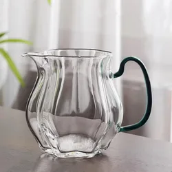 Glass Teacup, Chinese Kung Fu Tea Set Accessory Tea Jug, Small Pitcher, Latte Art Coffee Milk Frothing Cups, Creative Clear