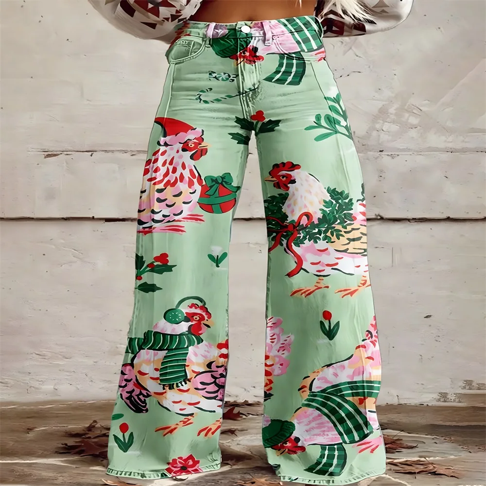 

European and american retro style 70s wide leg pants, 2026 spring and autumn new fashionable casual wide leg pants jeans