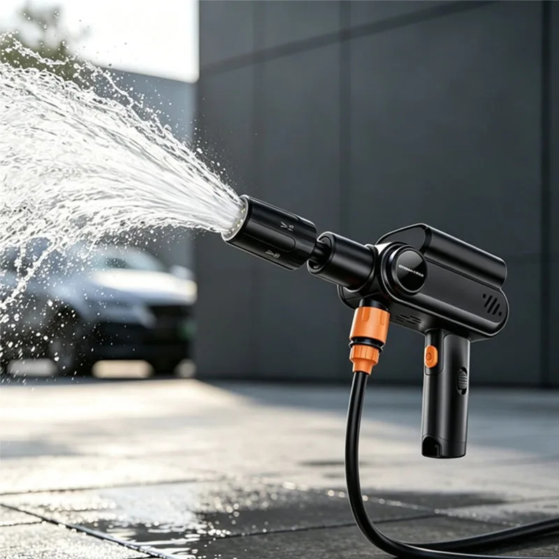 Portable Rechargeable Car Wash Gun, Wireless High-pressure Car Wash Water Gun, Household Car Wash Gun, Water Spray Gun