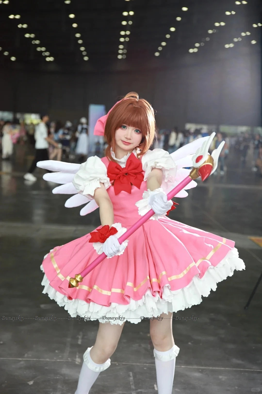 

Anime Cardcaptor Sakura Card Captor Cosplay Kinomoto Sakura Cosplay Costume Wig Pink Lolita Dress Halloween Fancy Cos Party Suit