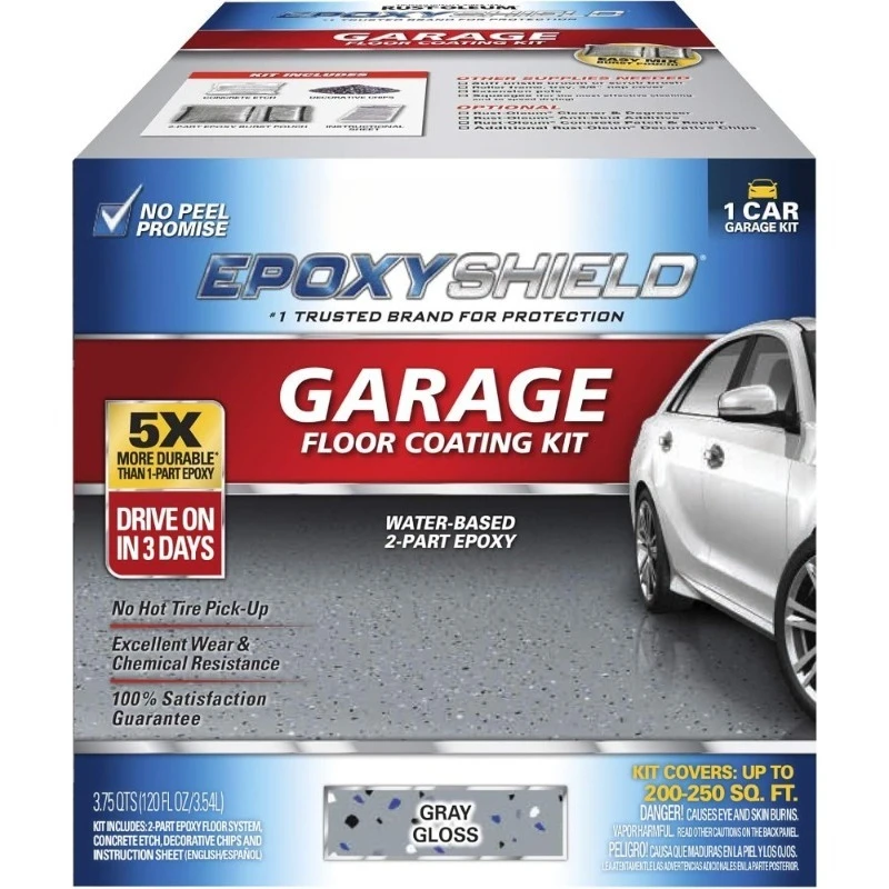 Epoxy Garage Vloercoating Kit 1-auto Glanzend Grijs Sealer Verfresurfacer