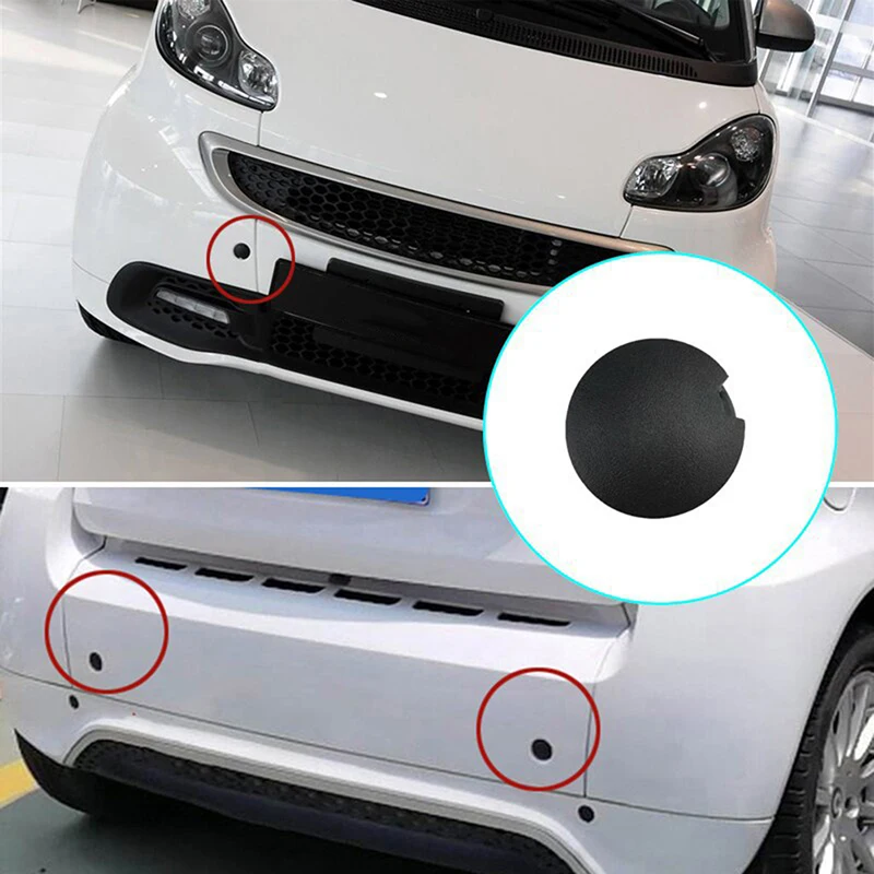 Car Front Rear Trailer Hook Hole Waterproof Plastic Cover Bumper Trailer Cover  For Smart 451 Exterior Modification Accessories