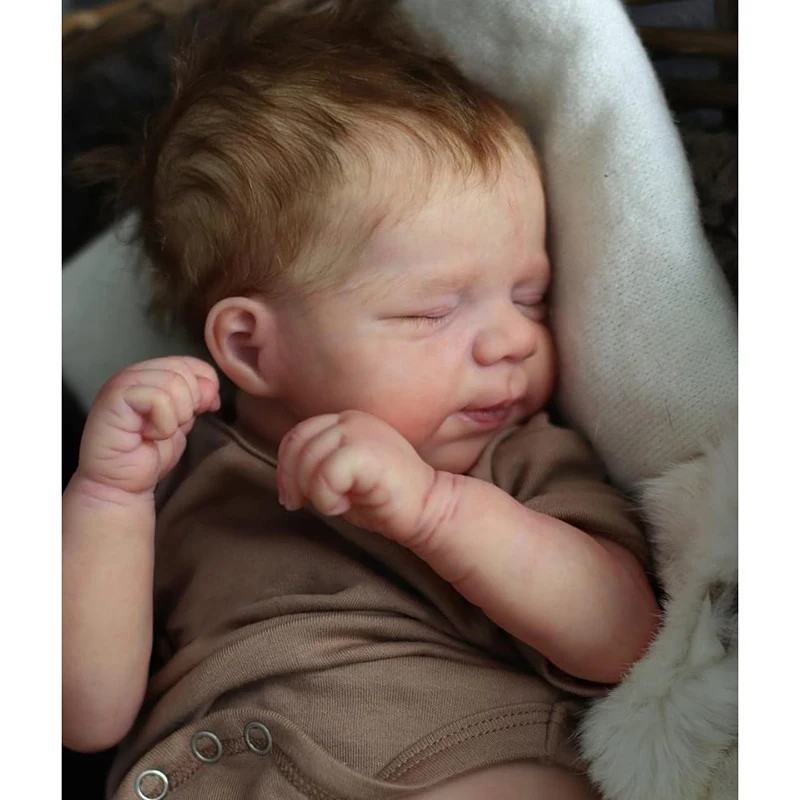 

18inch Reborn Baby Dolls Newborn Sleeping Baby Pascale MultiLayers Painting 3D Skin Visible Veins Handmade Muñecas Bebe Reborn