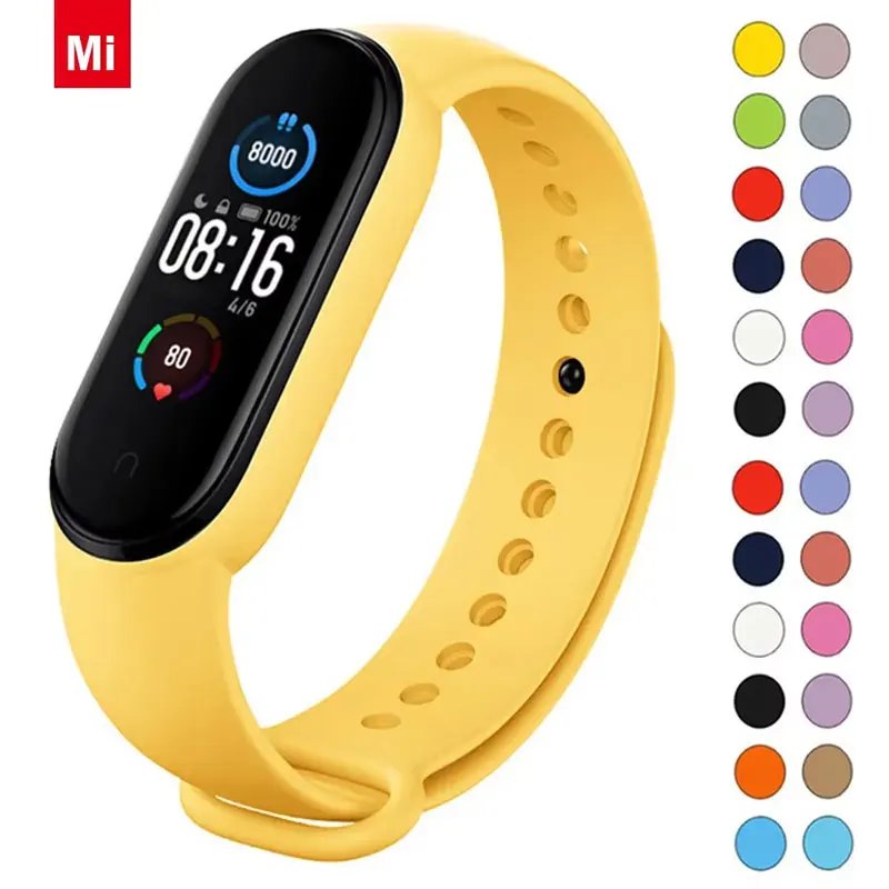 Watchbands for Xiaomi Mi Band 7 Bracelet Silicone Wrist Miband 5 6 NFC Replacement Pulsera Sport Correa Mi Band 7 6 3 4 5 Strap