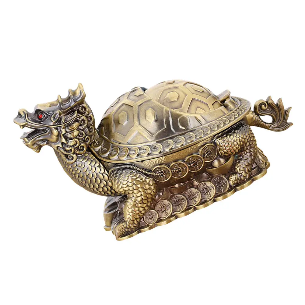 

Пепельница «Дракон-Черепаха» для сигарет, винтажная, металлическая, для дома и офиса, креативный декор