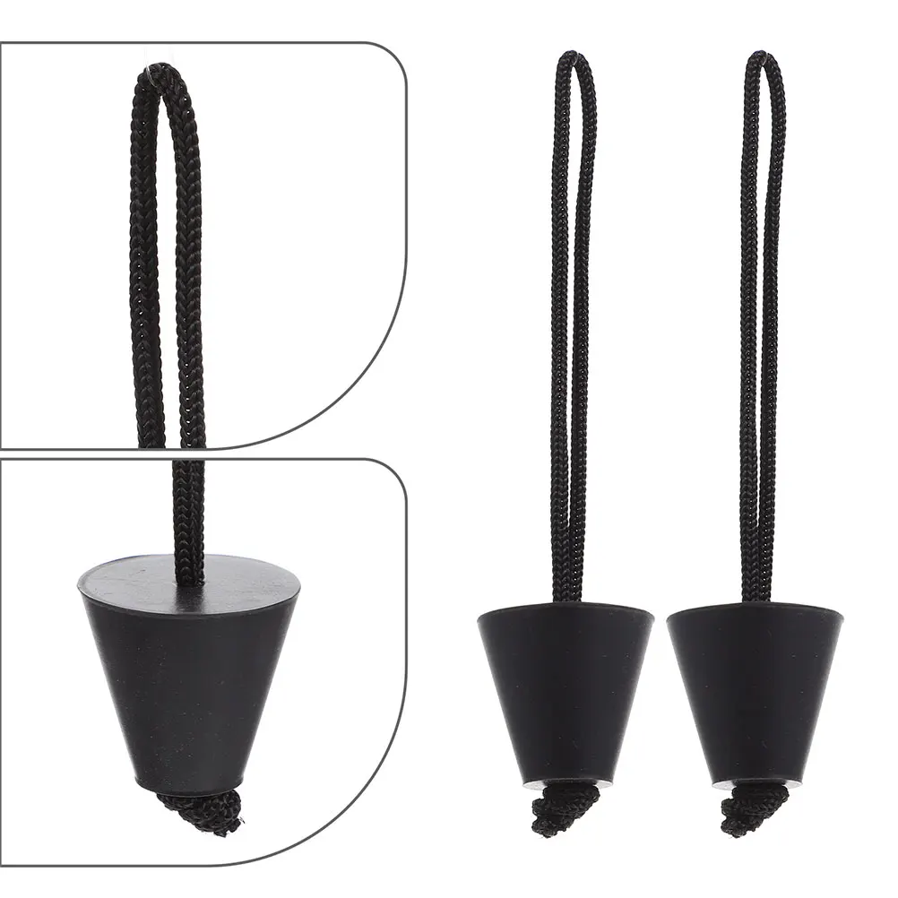 

6 Pcs Kayaking Drain Plug Boat Scupper Plugs Fishing Black Canoe Accessories