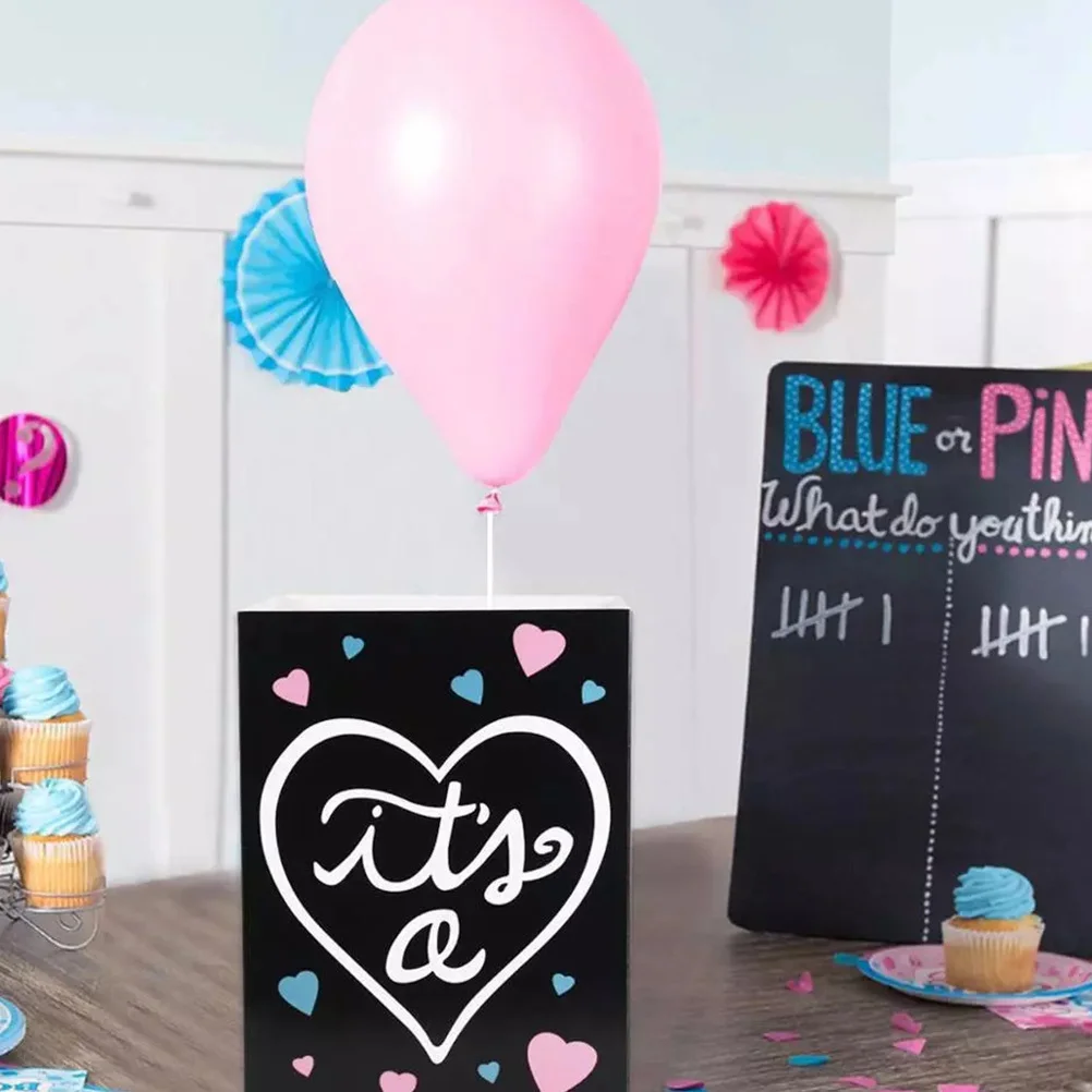 

1pc Gender Reveal Box Foldable Balloon Storage Paper Container For Shower Party Or Reveal Balloons Decorative Kit